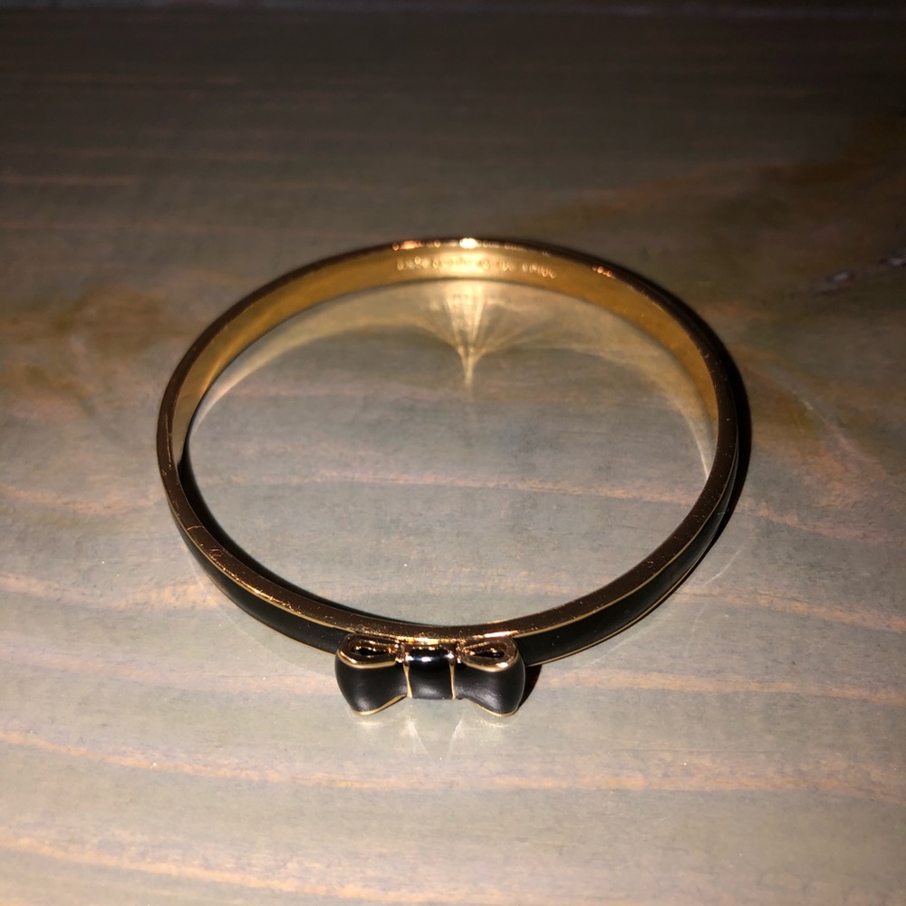 Kate Spade black bow bangle